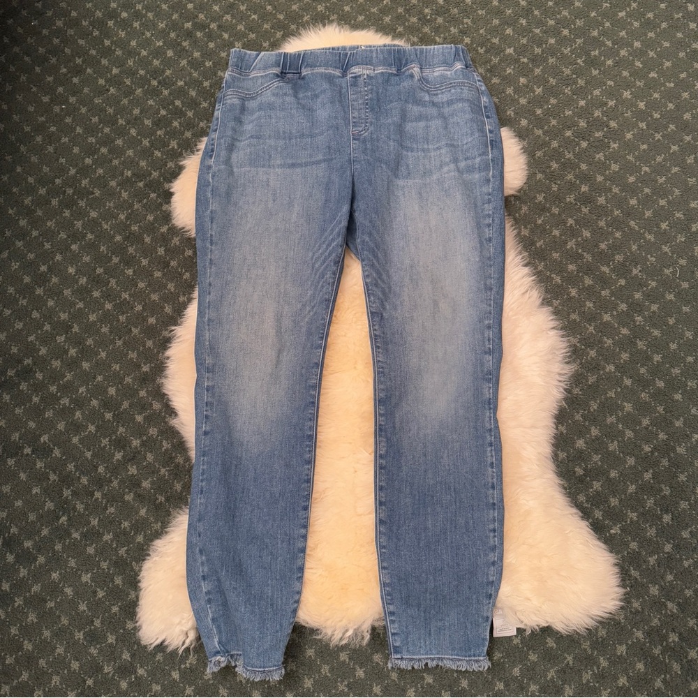 Eileen Fisher Medium Wash Blue Denim Stretch Jean Leggings